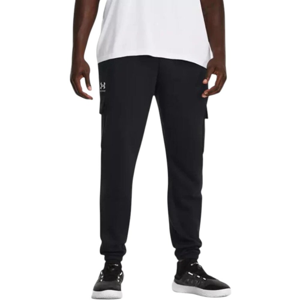 Under Armour Rival Fleece Cargo Joggers Black Mens Size 3XLT Sweatpants NWT
